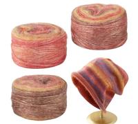 HOBBIESAY 2Pcs 3 Skeins 541yard Rainbow Soft Yarn Mohair Wool Mohair Gradient Yarn Fuzzy Soft Rainbow Cotton Crochet Yarns Fuzzy Hand Spun Yarns for Scarves Shawls Blankets and Garments