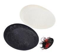 HOBBIESAY 2Pcs Mixed Color Cloth Fascinator Hat Base for Making Party Wedding Church Hat