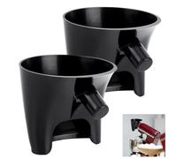 HOBBIESAY 2PCS Plastic Flour Funnel for Stand Mixer Compatible with Funnel for Kitchen Ksm150 4qt and Bowl Lift Large Capacity Splash Funnels Easy Pour Baking Accessory