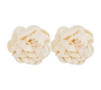 HOBBIESAY 2Pcs Silk Stain Fabric Flower Brooches Rose Flower Brooches Extra Large Big Camellia Flowers Brooch Lapel Pins Oversized Brooch Pin Red for Wedding Party Dress Suit Clothes Accessories