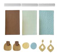 HOBBIESAY 3 PCS Polymer Clay Texture Roller Embossing Pottery Texture Rollers Clay Pottery Textures Rollers for Jewelry Making Embossing Potterys Textures Roller for Jewelry Making
