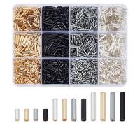HOBBIESAY 3000Pcs Glass Bugle Beads 12 Styles Tube Beads Kit Seed Loose Spacer Beads Small Craft Beads for DIY Bracelet Necklaces Earring Jewelry Making,Hole:0.5mm