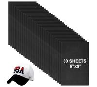 HOBBIESAY 30PCS Black Embroidery Puffy Foam 9 * 9″ 3mm Embroidery Foam EVA Sewing Foams Sheets 3D Embroiderys Crafts and Arts Hand Sewing DIY Projects Cosplay Costumes Quilting Hats Pillows Bags