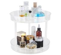 HOBBIESAY 360 Acrylic Rotation Makeup Organizer Clear Acrylic Lazy Susan Turntable Organizer for Cabinet Kitchen Pantry Organization Storage Makeup Bathroom Countertop Organizing Rotating Spice Rack