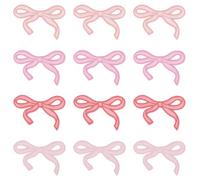HOBBIESAY 4 Colors 12Pcs Bow Embroidered Patches Bow Iron on Patches Small Cute Bow Sewing Patches Appliques Repair Patch for DIY Clothes Jeans Hats Backpacks Bag Vests DIY Crafts