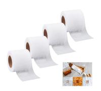 HOBBIESAY 4 Rolls 100m Fusible Batting Tape 6.5cm Wide White Seam Tape Adhesive Hem Tape Fusible Sheer Tape for Quilting Batting and Seams DIY Clothing Sewing Art Sewing
