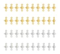 HOBBIESAY 40 Pcs Star Link Pendant 9.5x6.5mm Rhinestone Cross Star Link Pendant Stainless Steel Hexagram Connector Charms for DIY Craft Bracelet Necklace Jewelry Making Hole: 0.8mm