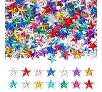 HOBBIESAY 400PCS Colorful Star Rhinestone Acrylic Star Rhinestone Crystal Gems Flat Back Stars Gems Sparkly Crystal Gem for Christmas Patriotic Decorations DIY Crafts Jewelry Making Home Decor 14x13mm