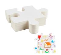 HOBBIESAY 40Pcs Jumbo White Blank Jigsaw 7.95 * 7.95 Inch Make Your Own Double Paper Puzzles to Draw on DIY Cardboard Jigsaw for Coloring Painting Drawing Crafts Art Projects Activities