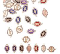 HOBBIESAY 42Pcs 7 Styles Rhinestones Virgin Mary Charms Miraculous Medal Catholic Pendants Sparkling Religious Devotional Accessories for Jewelry Making DIY Rosary Necklace Bracelet