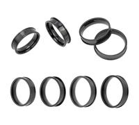 HOBBIESAY 4Pcs Black Ring Blanks 20-23mm Stainless Steel Grooved Rings Blank Core Ring Round Empty Ring Inlay Finger Rings for Jewelry Making Man Women Gift DIY Craft