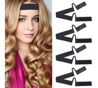 HOBBIESAY 4PCS Black Wig Melting C Shaped Ear Painless Wig Bangs Soft Painless Wig with Ear Cut Outs Tools Comfortable Earless Melting Supplies for Laying Edges and Keeping in Place