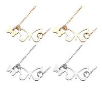 HOBBIESAY 4Pcs Hollow Butterfly Necklace Set For Women Elegant Butterfly Pendant Necklaces Gold Silver Stainless Steel Necklace Jewelry 25.98 Inch With 12.5x20mm & 6x10mm Butterflies
