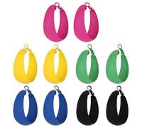 HOBBIESAY 5 Pairs 80s Retro Neon Circle Hoop Earrings Colorful Dangle Matte Hoop Earrings Minimalist Round Circle Earring Chunky Party Accessories Earring for Women Birthday Party Gift