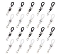 HOBBIESAY 50Pcs 2 Colors Iron Zipper Holder Upper with Rubber Rings Gadget to Keep Zipper Up on Pants, Jeans, Skirts, Clothes