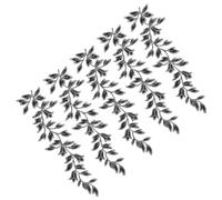 HOBBIESAY 5PC 9.25in Leaves Patch Sequins Leaf Iron on Patches Appliques Decorative Embroided Applique Black Leaf Sew on Patches for Clothing Hat Bag Jeans Pillow Accessories