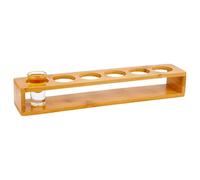HOBBIESAY 6 Holes Shot Glass Tray Holder Wine Glasses Cup Serving Tray Wine Cups Organizer Shot Glasses Display Bar Accessories Bamboo Shots Glass Holder for Party Bar Club Hole: 1.63 Inch