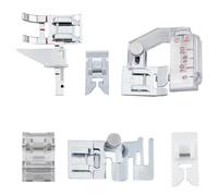 HOBBIESAY 6 Styles Alloy Domestic Sewing Machine Presser Foot Multi-shape Press Feet for Sewing Machine Presser Foot Set Plastic Material for Most Sewing Machines Suitable for Leather Zipper