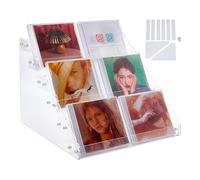 HOBBIESAY 6Layers CD Storage Organizer CD Cases Nail Polishes Storage Holder Stand Cosmetic Organizer Rack Acrylic Makeup Display Shelf Clear Cosmetic Display Shelf for DVD Case Makeup Jewelry