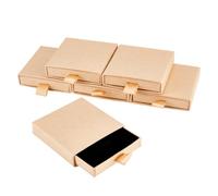 HOBBIESAY 6Pcs Storage Case Empty Jewellery Boxes Small Cardboard Jewelry Boxes Pull-Out Jewelry Gift Box with Sponge Insert for Birthday Bracelets Earrings Necklaces Jewellery Gift Storage