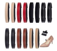 HOBBIESAY 7 Pairs 7 Colors High Heel Shoe Straps Detachable High Heel Bands Adjustable Elastic Ankle Straps Anti-Loose Shoe Laces with Hook and Loop Fastener for Holding Loose Heels Slippers Sandals
