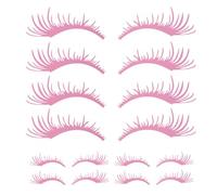 HOBBIESAY 8 Pairs 2 Styles Pink Eyelash Decals Headlight Car Eyelashes Sticker Cool Vehicles Eyelash Stickers Car Decoration Stickers Vinyl Auto Decals for Sports Cars SUV Truck Motorcycles