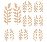 HOBBIESAY 8 Pairs Wheat Leaf Brooches 2.36x0.87 Inch Simple Leaces Suit Brooch Pin Wheat Leaves Suit Clips Elegant Leaf Lapel Pins Gold for Women Men Cloth Jacket Blazer Dress Decoration