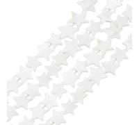 HOBBIESAY 80Pcs Natural Cultured Freshwater Beads Natural Shell Star Beads Shells Craft Bead Ocean Starfish Sea Bead for Jewellery Making Bracelet Crafts Hole:1mm