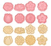 HOBBIESAY 8PCS 8 Styles Spring Clay Cutters Pink Small Flower Clays Cutter Floral Polymers Cutter Polymer Clay Jewelry Floral Clays Molds for Earrings Jewelry for Pendants Cookies DIY Projects