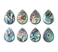 HOBBIESAY 8Pcs Colorful Abalone Shell Beads Natural Shell Beads Teardrop Paua Necklace Water Drop Bead for Woman Necklace Jewelry Making Home Decoration Hole:1mm