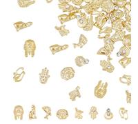 HOBBIESAY 96Pcs 8 Styles 3D Egyptian Nail Charms Alloy Vintage Nail Art Decoration Retro Nail Jewelry Accessories Pharaoh/Shell/Hamsa Hand Nail Art Supplies for DIY Nail Art Design and Jewelry Making
