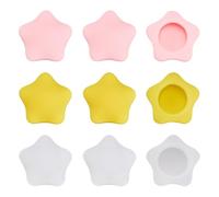 HOBBIESAY 9Pcs 3 Colors Stars Thumb Grip Caps Kawaii Star Jostick Button Caps Cute Star Analog Grips Cover Compatible with Switch Mixed Color for DIY Switch Lite Joystick Controller Decor