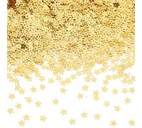 HOBBIESAY About 10000Pcs Gold Star Sequins Mini Hollow Star Sequins Embroidery Tiny Sew on Sequin with Holes DIY Loose Sequin for Sewing Dolls Jewelry Making Crafts Party Wedding Decorations