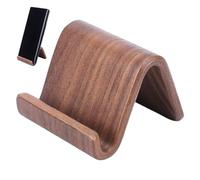 HOBBIESAY Cell Phone Stand for Desk 2.5 * 2.4" Portable Wood Phone Holder Mobile Smartphone Stand Non Slip Stable Desktop Book Stander Smartphone Holder for Wooden Office Aesthetic Desk Accessories