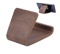 HOBBIESAY Cell Phone Stand for Desk 3.3 * 2.4" Portable Wood Phone Holder Mobile Smartphone Stand Non Slip Stable Desktop Book Stander Smartphone Holder for Wooden Office Aesthetic Desk Accessories