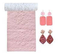 HOBBIESAY Clay Earring Molds Polymers Clay Texture Sheets Polymer Clay Texture Roller Polymer Clays Floral Textures Roller Embossing Pottery Textures Rollers for Polymer Clay Earrings Jewelry