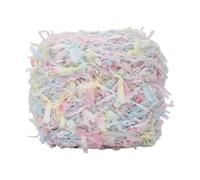 HOBBIESAY Dyed Polyester Yarn 100g Rainbow Hand Spun Art Yarn Colorful Hand-Blended Yarns for Crocheting for Fall DIY Crafts Plush Jewelry Making Knitting Textile Decorative Tassels