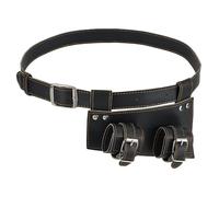 HOBBIESAY Leather Belt Sword Holder Adjustable Leather Belt Accessories Leather Frog Holder Leather Sheath Scabbard Sword Belt, Black, 186mm