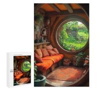 Hobbit Hole Interior - Wooden Brain Teaser for Adults, 1000 PCS, Year-End Present - for Quiet Evenings And Focused Play