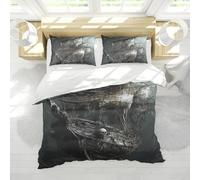 HOBBOY Gothic Skull Bedding Sets Ghost Ship Pattern Duvet Cover Set 3 Piece with Zipper 4 Ties 2 Pillowcases Day of the Dead Decor Double