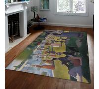 HOBBOY Pointillism Art Carpet 160 x 200 cm The A Sunday Afternoon on La Grande Jatte Pattern Area Rugs Washable Thin Floor Mat Classic Interiors