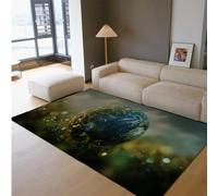 HOBBOY Stain Resistant Rugs Natural Scenery Earth Model Pattern Cozy Low Pile Mat for Creative Space Living Study Room Classroom Entry 180 x 270 cm