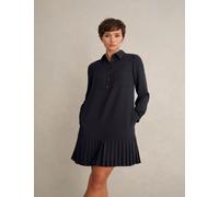 HOBBS Button Front Knee Length Shirt Dress Blue