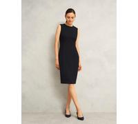 HOBBS Crew Neck Knee Length Shift Dress Navy