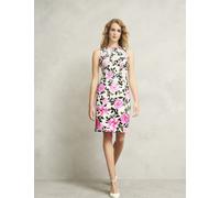Hobbs female Cotton Rich Floral Column Shift Dress - 14 - Multi, Multi