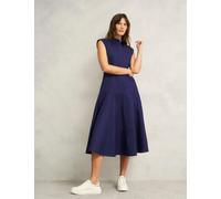 Hobbs female Pure Cotton Midi Shirt Dress - 12REG - Blue, Blue