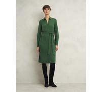 Hobbs female Tie Waist Midi Shirt Dress - 10 - Green, Green