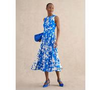 HOBBS Floral Midi Skater Dress Blue Mix