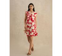 HOBBS Floral Mini Tiered Dress Red Mix