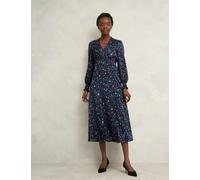 HOBBS Floral V-Neck Midaxi Tea Dress Black